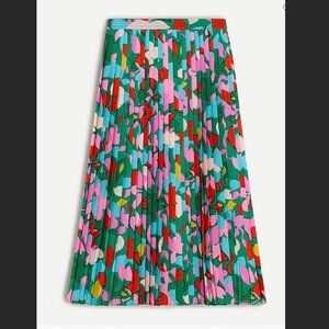 NWT J. Crew Pleated Midi skirt in Confetti Floral